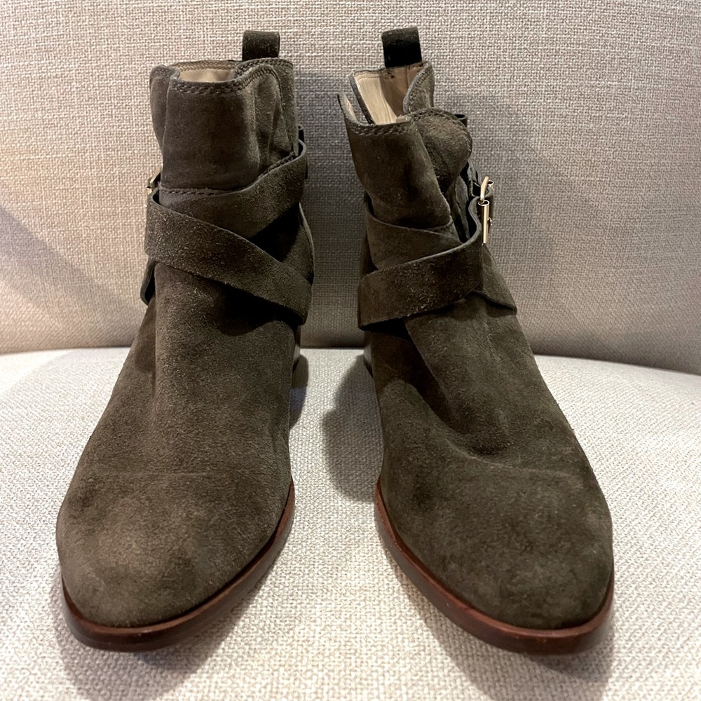 Kate Spade Polly Green Suede Ankle Boot Size 8